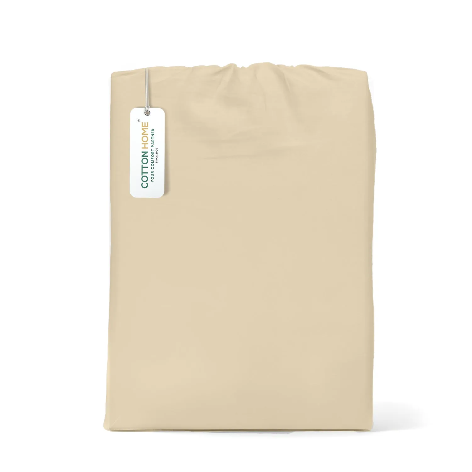 100% Egyptian Cotton 3PC Fitted Sheet 160X200 30CM Cotton Home Sateen Beige