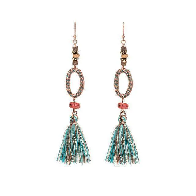 15 Styles, Antique Vintage Bohemian Ethnic Tassel Fringe  Earrings