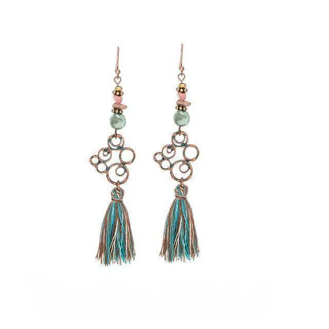 15 Styles, Antique Vintage Bohemian Ethnic Tassel Fringe  Earrings