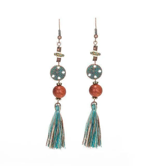 15 Styles, Antique Vintage Bohemian Ethnic Tassel Fringe  Earrings
