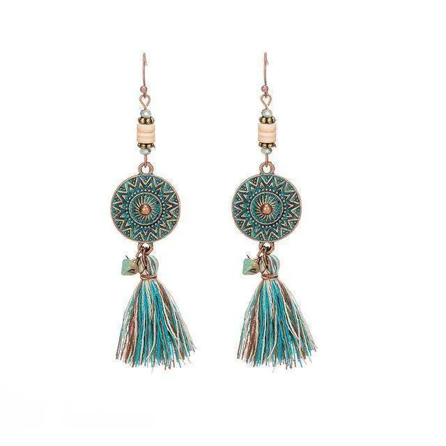 15 Styles, Antique Vintage Bohemian Ethnic Tassel Fringe  Earrings