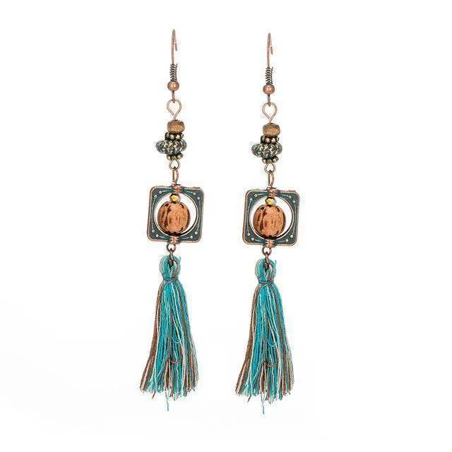 15 Styles, Antique Vintage Bohemian Ethnic Tassel Fringe  Earrings
