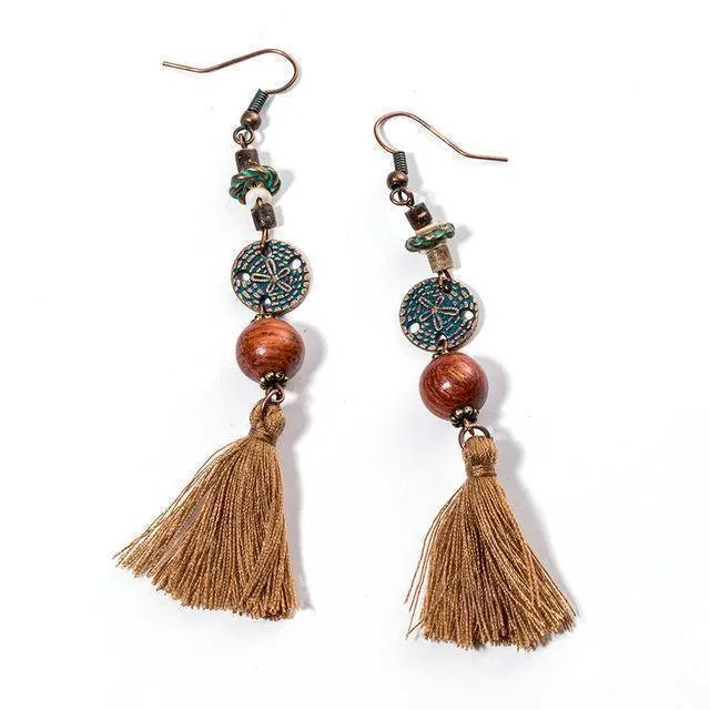 15 Styles, Antique Vintage Bohemian Ethnic Tassel Fringe  Earrings