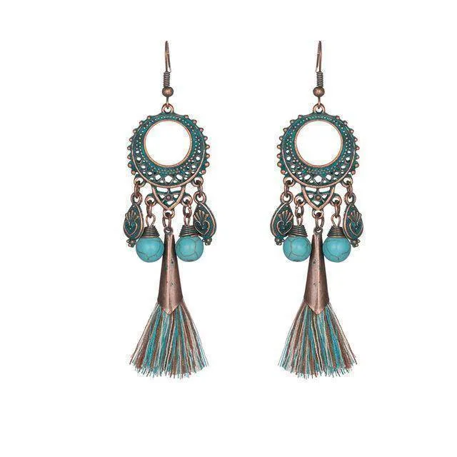 15 Styles, Antique Vintage Bohemian Ethnic Tassel Fringe  Earrings