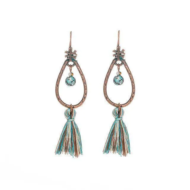 15 Styles, Antique Vintage Bohemian Ethnic Tassel Fringe  Earrings