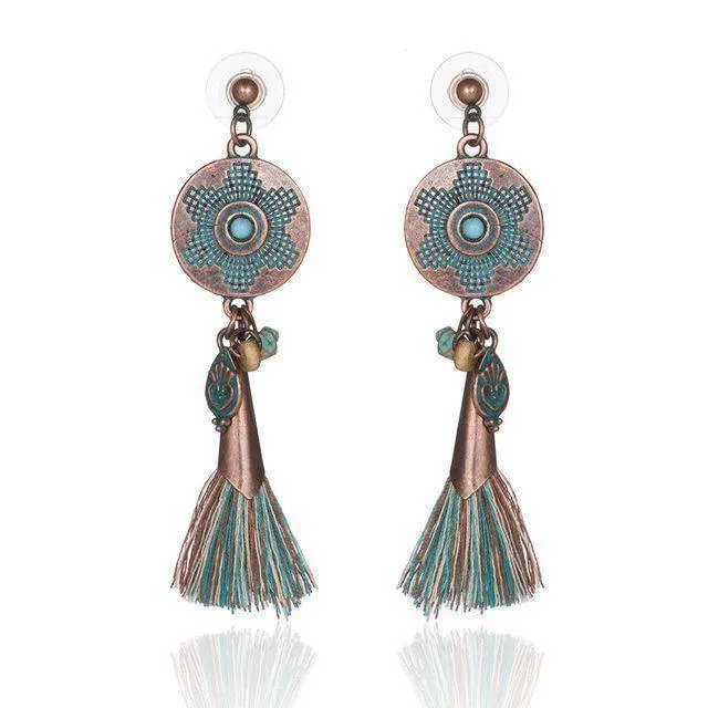 15 Styles, Antique Vintage Bohemian Ethnic Tassel Fringe  Earrings