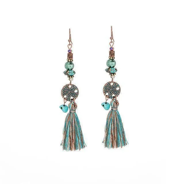15 Styles, Antique Vintage Bohemian Ethnic Tassel Fringe  Earrings