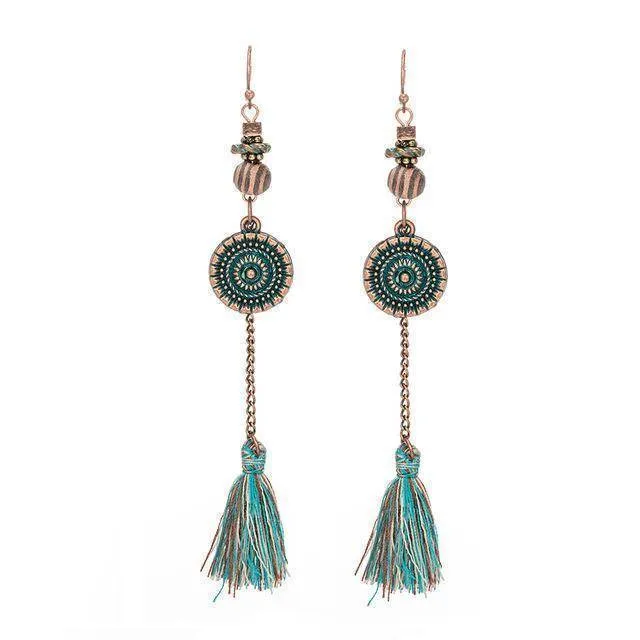 15 Styles, Antique Vintage Bohemian Ethnic Tassel Fringe  Earrings