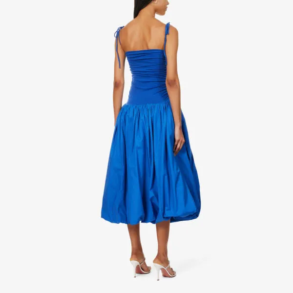 Amy Lynn Alexa Stretch Fluffy Midi Dress in Cobalt