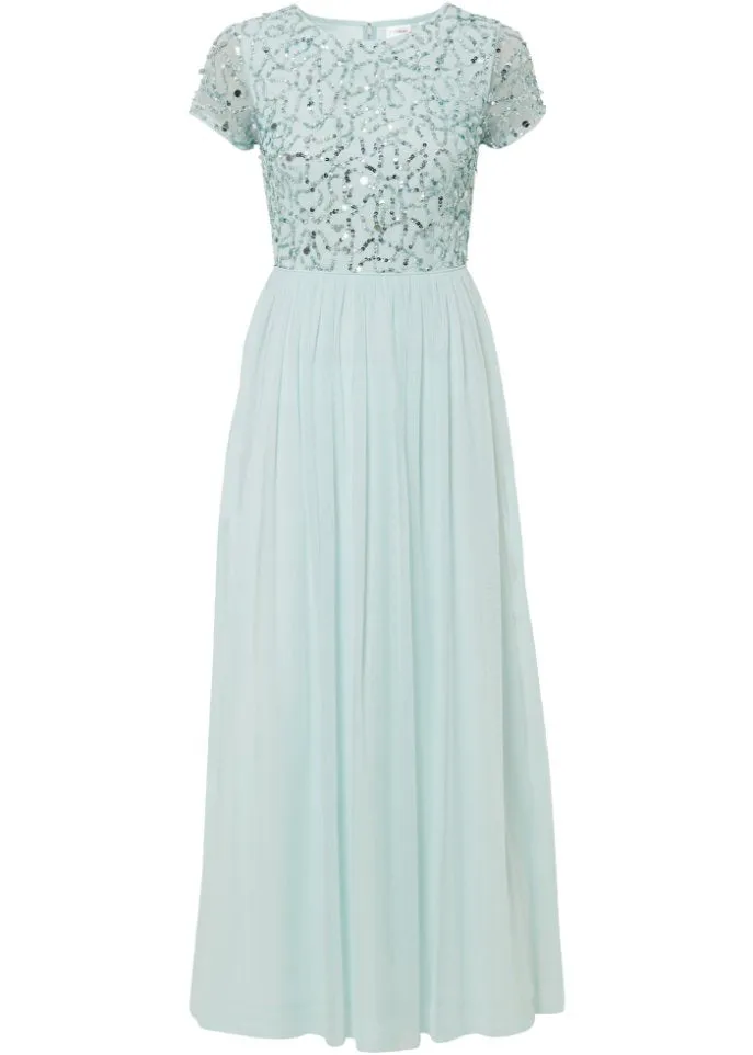 Bodyflirt Sequin Applique Maxi Dress, Green