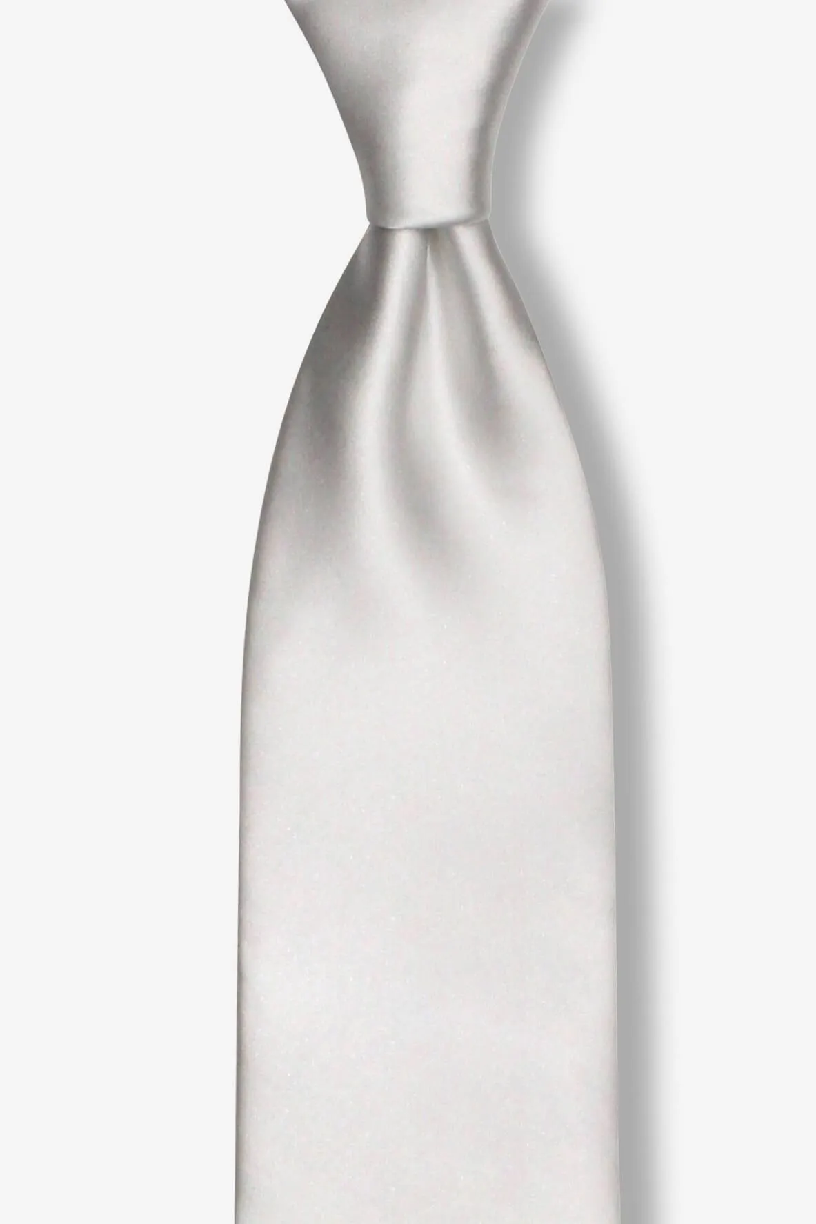 Bright Solid White Traditional Tie