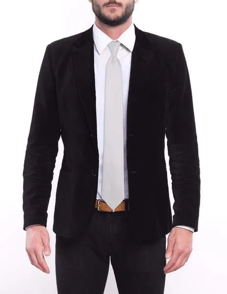Bright Solid White Traditional Tie