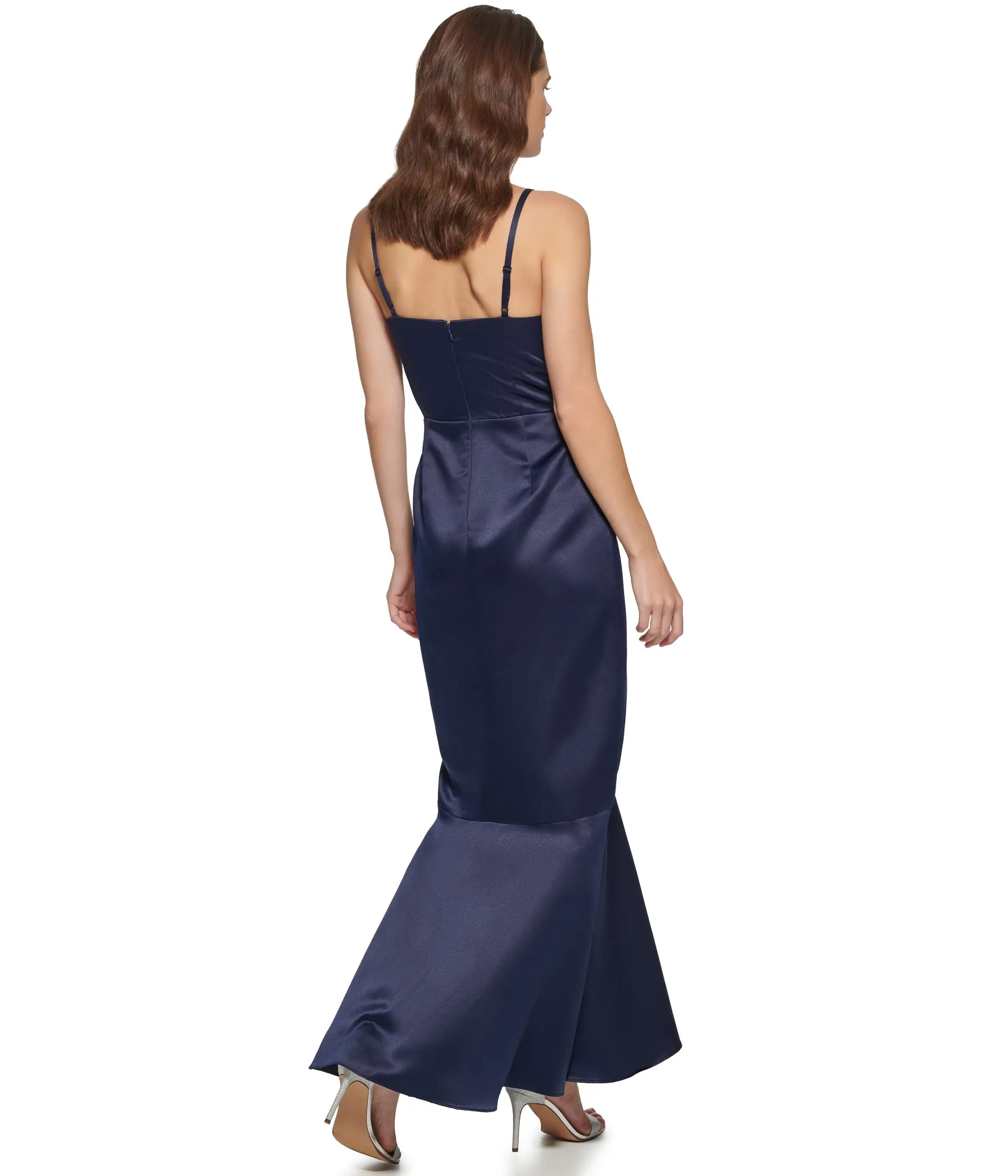 Dress DKNY, Sleeveless Ruffled V-Neck Gown