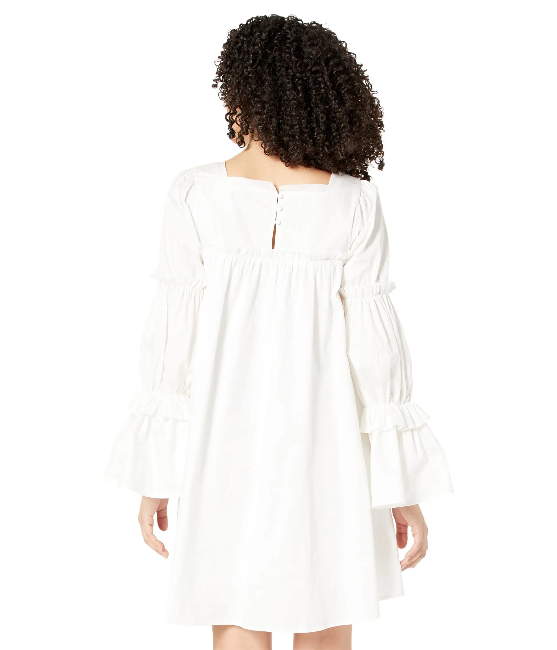 Dress MOON RIVER, Poplin Asymmetrical Tiered Mini Dress