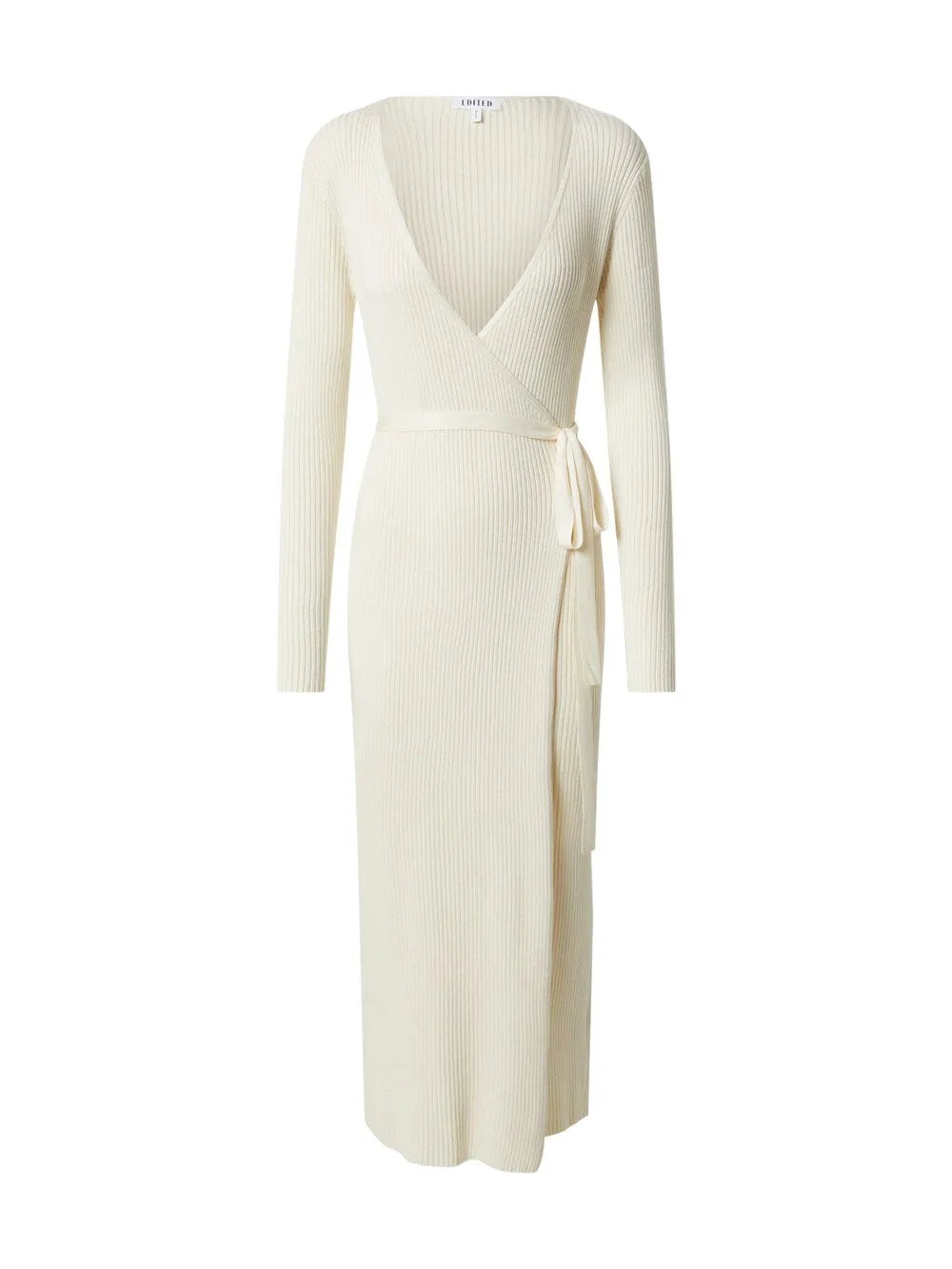 Edited Mailien knitted dress, beige/white