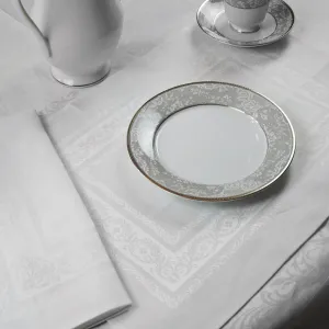 Fine Scroll Double Damask Irish Linen Placemat