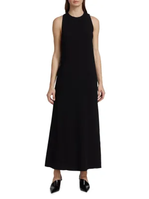 Gauchere Asymmetric Jersey Maxi Dress, Black