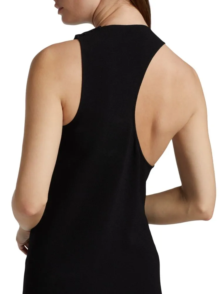 Gauchere Asymmetric Jersey Maxi Dress, Black