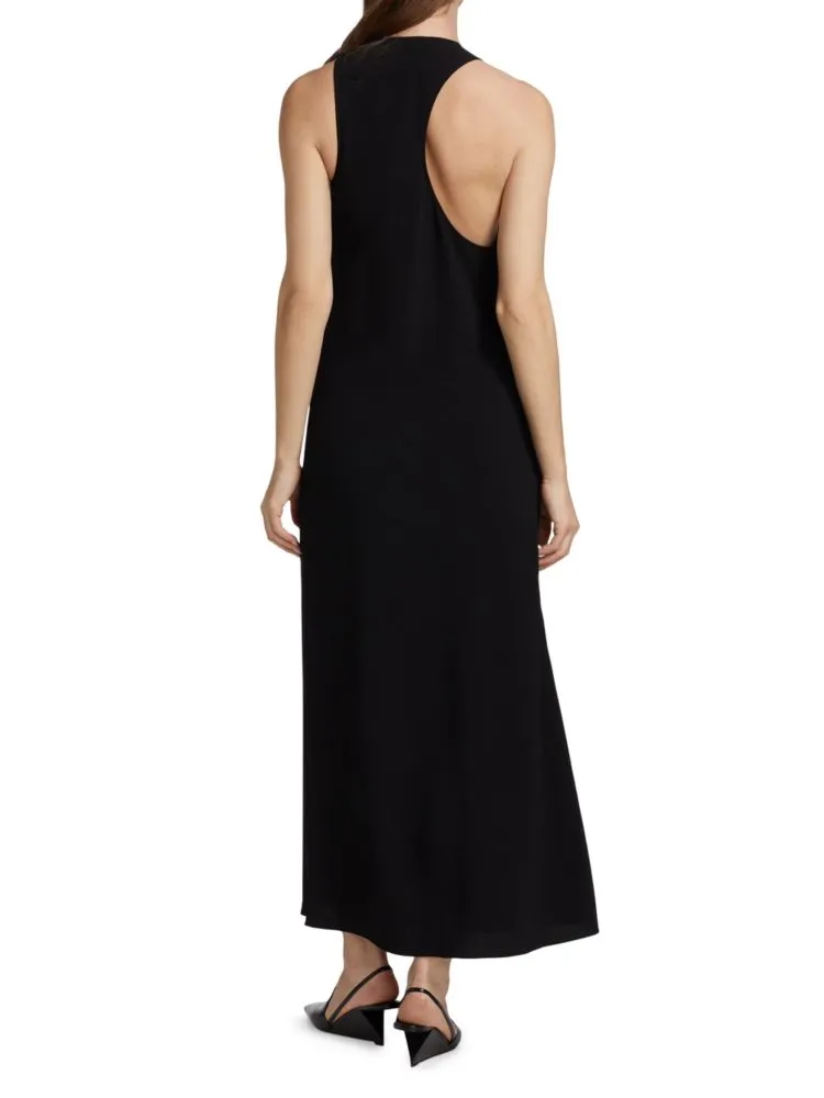 Gauchere Asymmetric Jersey Maxi Dress, Black