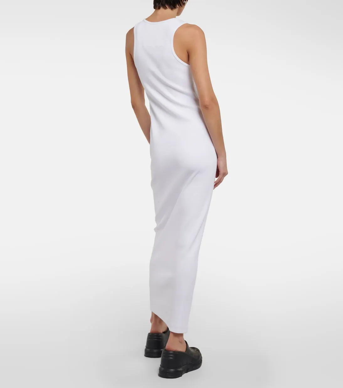 Givenchy Ribbed Cotton Jersey Maxi Dress, White