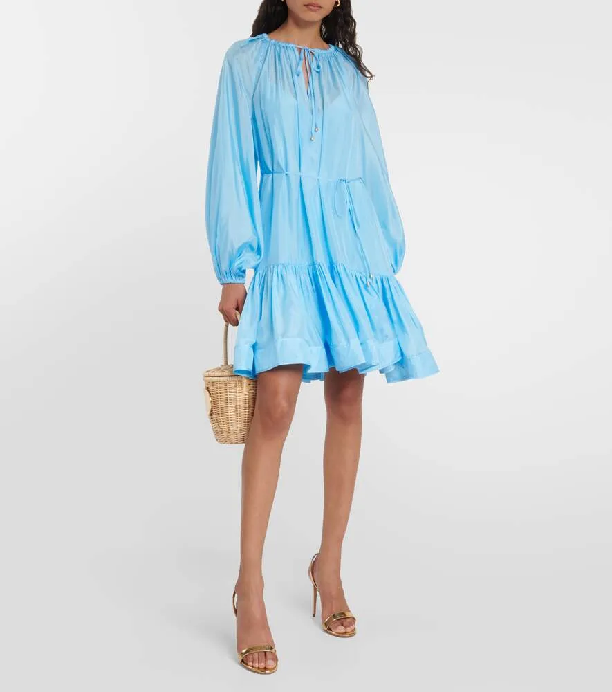 Halcyon ZIMMERMANN silk mini dress, blue
