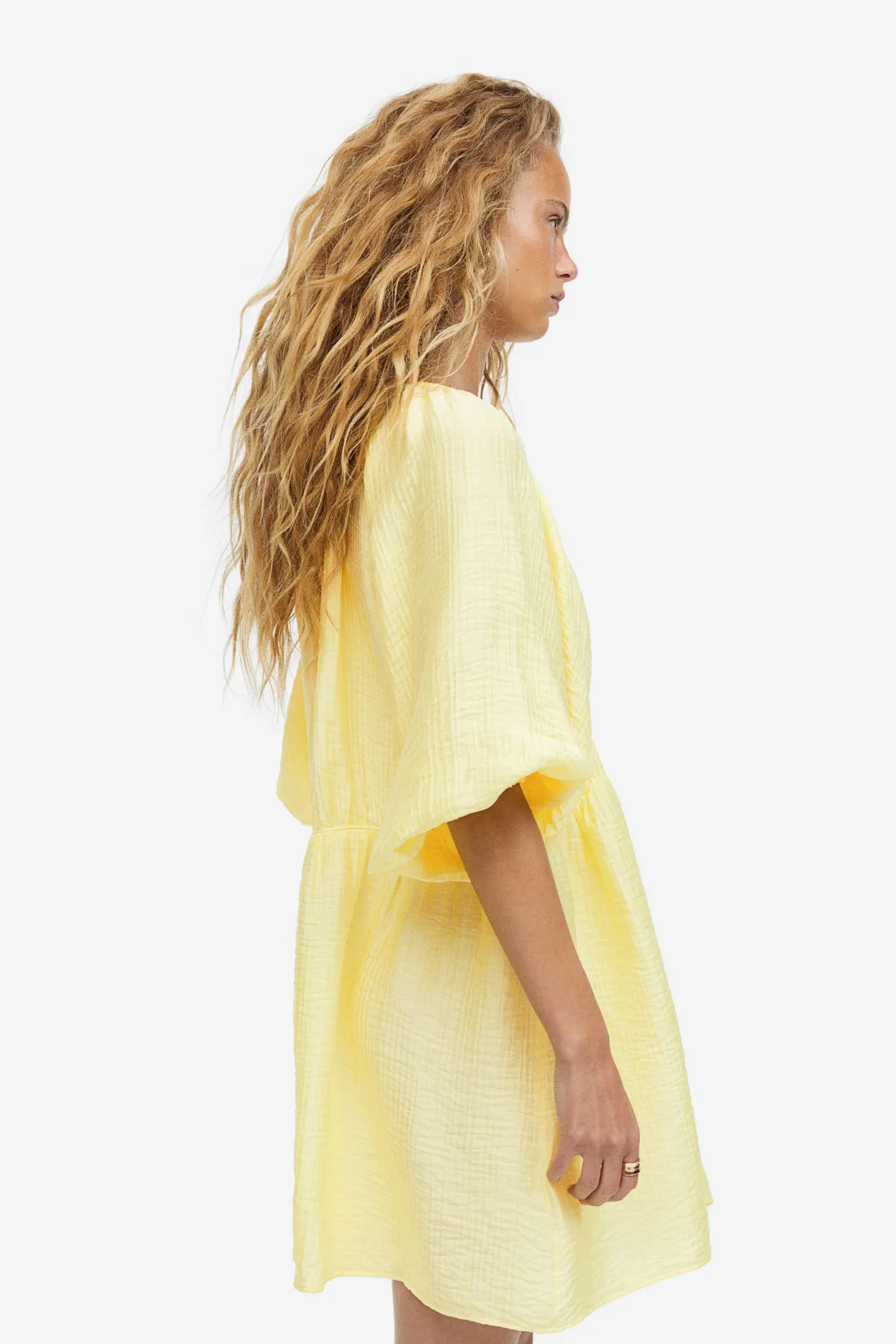 H&M Oversized Lyocell-blend dress, yellow