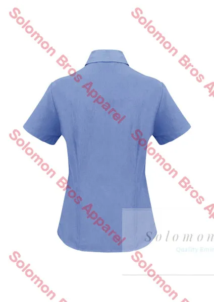 Haven Ladies Short Sleeve Blouse Mid Blue