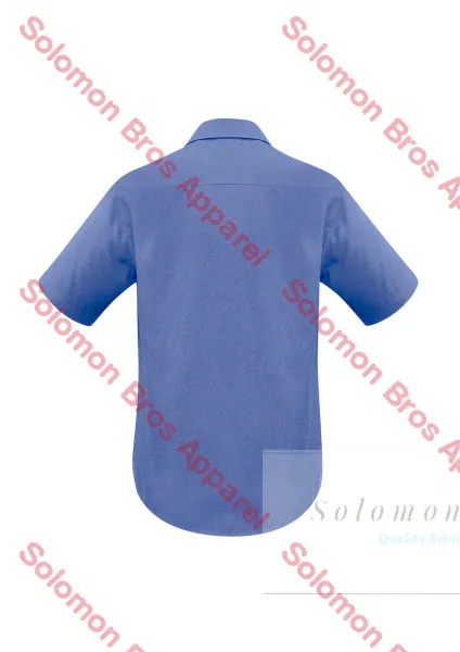 Haven Mens Short Sleeve Shirt Mid Blue