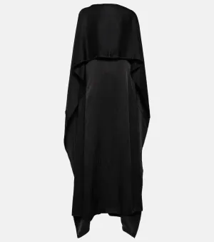 Hunter GABRIELA HEARST Silk Satin Cape Dress, Black