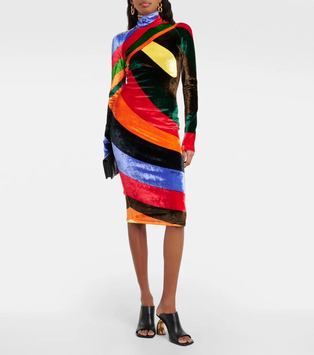 iride velvet mini dress with Pucci print, multicolor