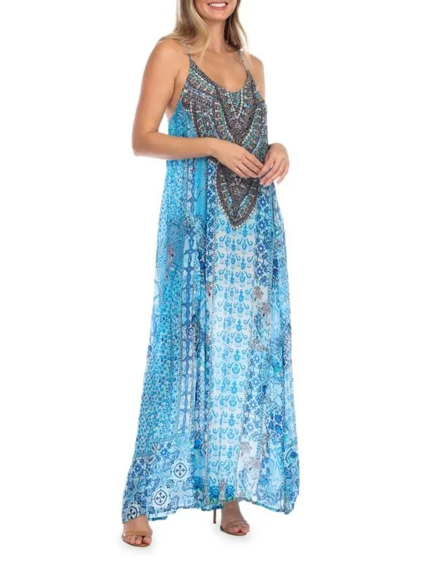 La Moda Clothing T-back maxi dress, swim cover-up, beach