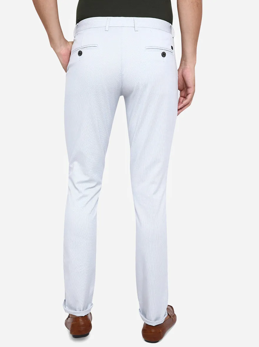 Light Sky Blue Solid Uno Fit Casual Trouser | JadeBlue