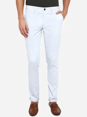 Light Sky Blue Solid Uno Fit Casual Trouser | JadeBlue