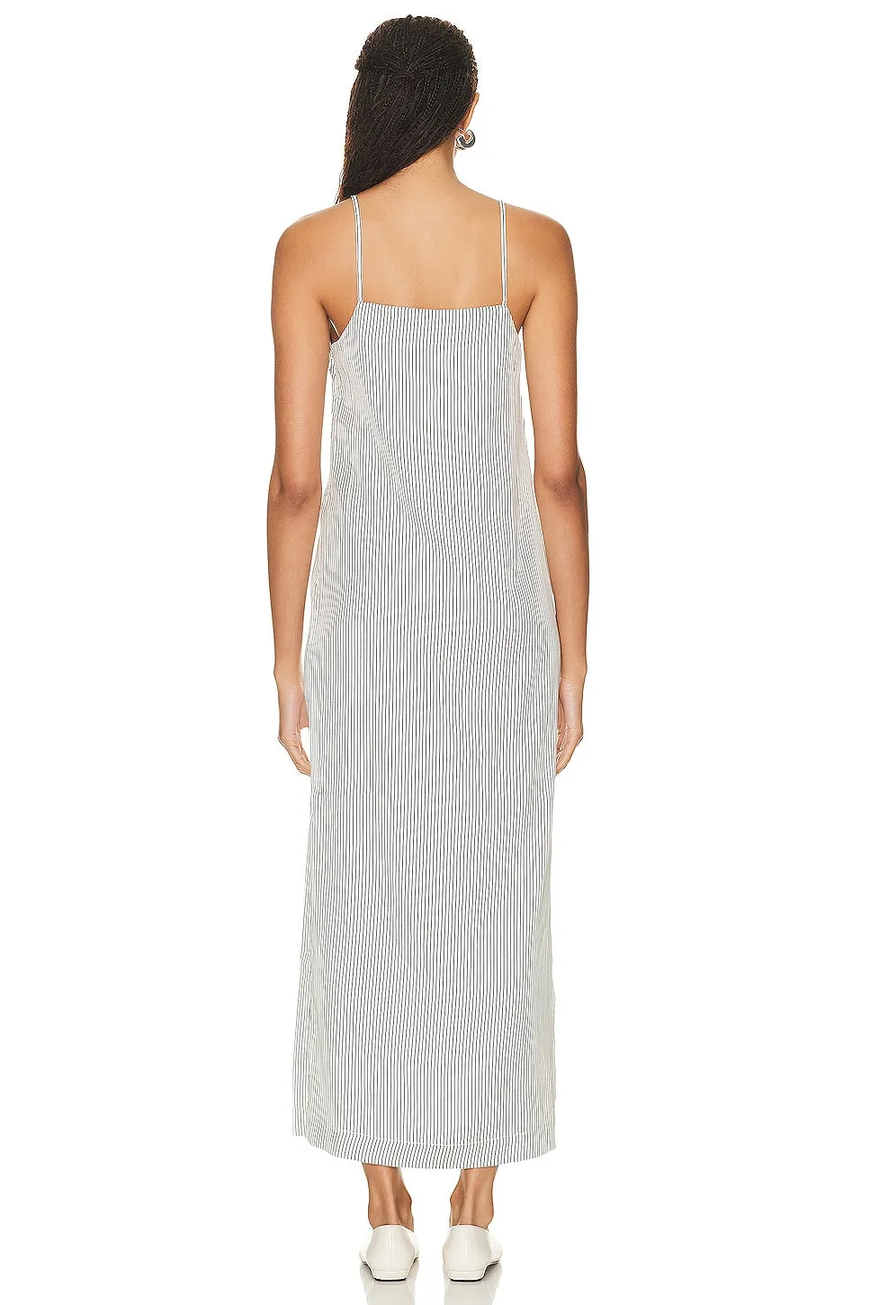 Loulou Studio Arja Long Dress, White & Black