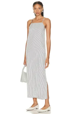Loulou Studio Arja Long Dress, White & Black