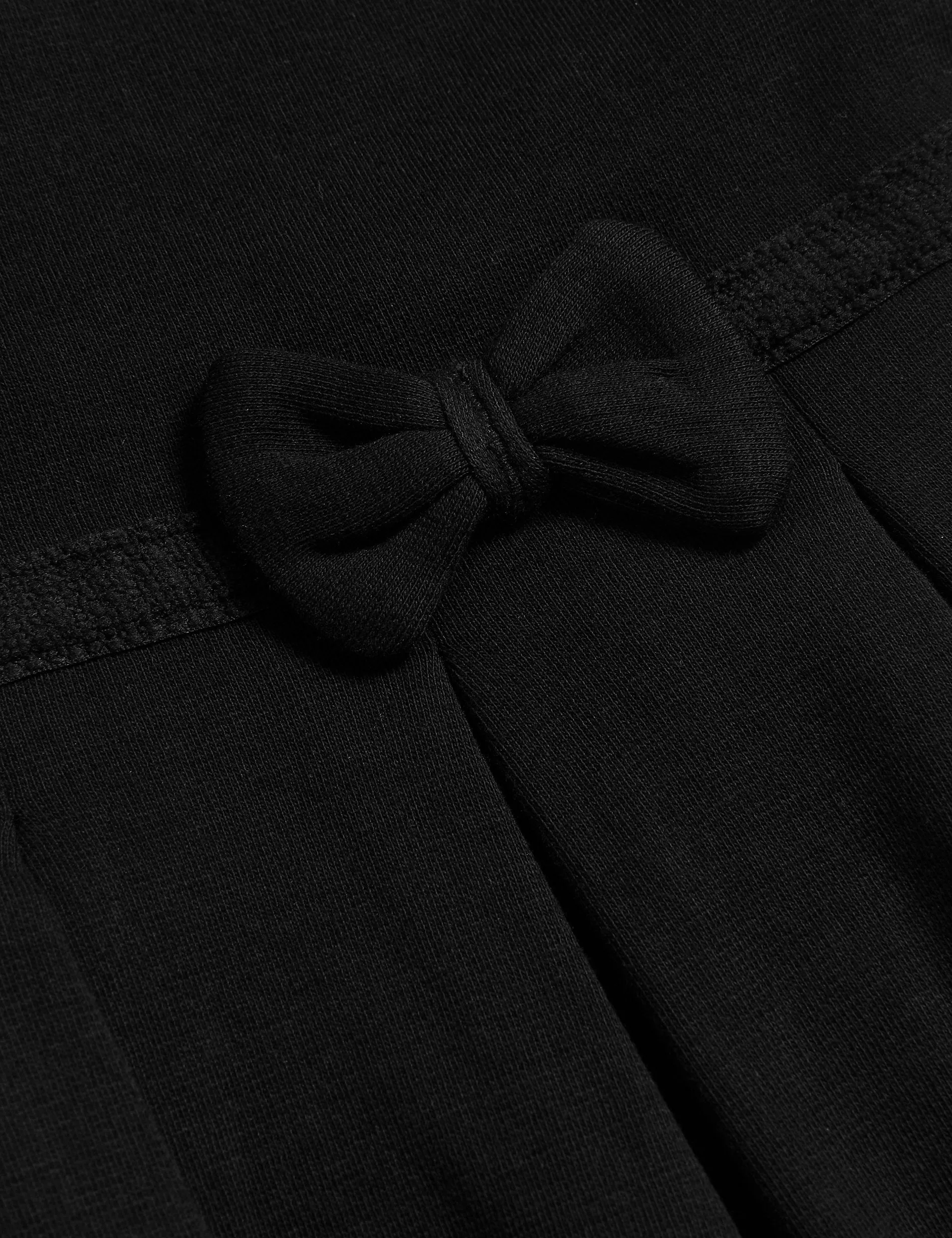 Marks & Spencer Jersey School Sundress with Bow for Girls (2-12 Years), Black