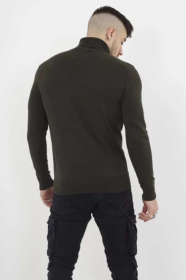 Mens Plain Crew Neck Jumper - L