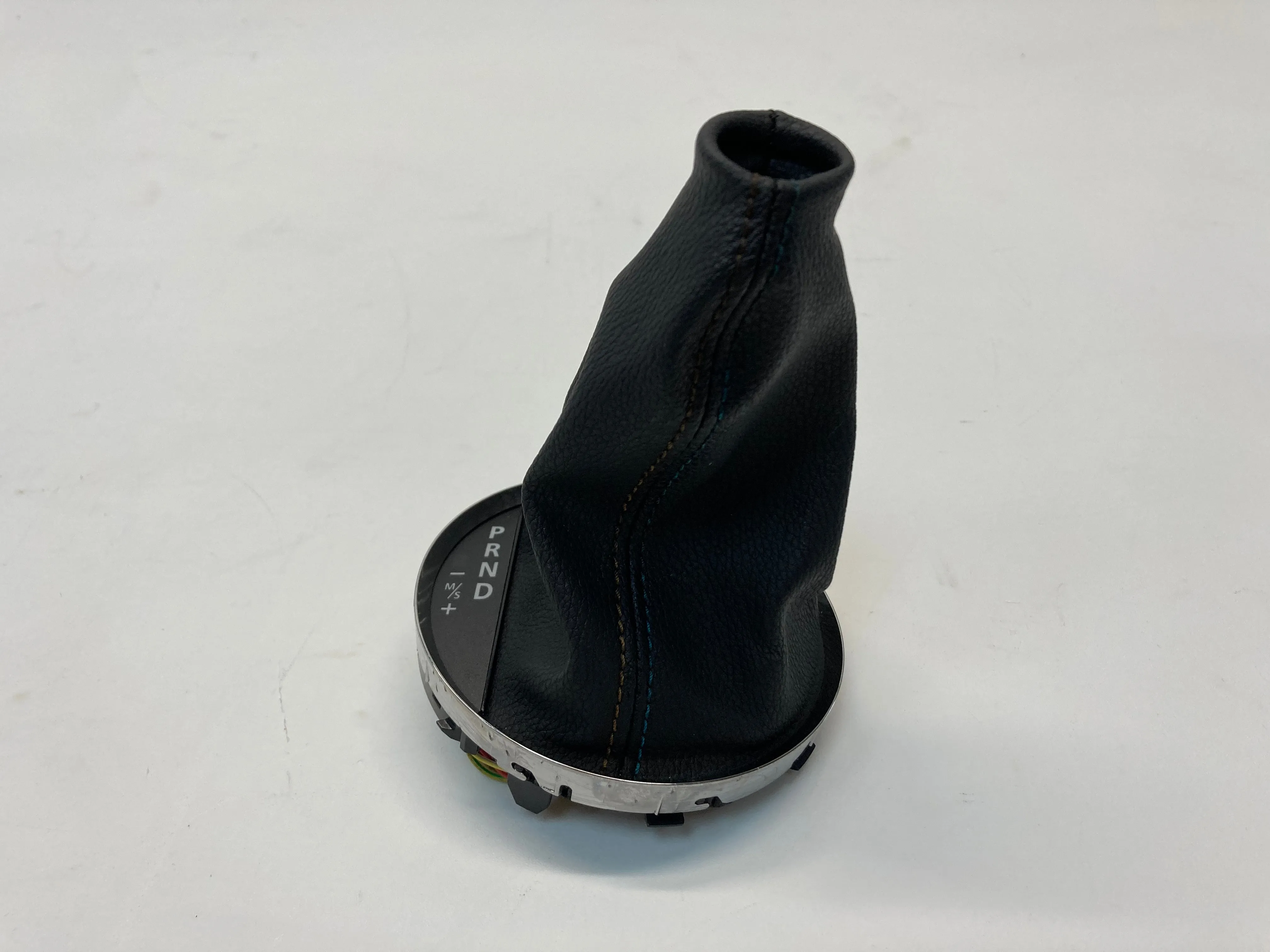 Mini Cooper Bayswater Edition Shift and Brake Boot Black Leather With Blue and Beige Stitching Stitching  Automatic 07-15 R5x 401