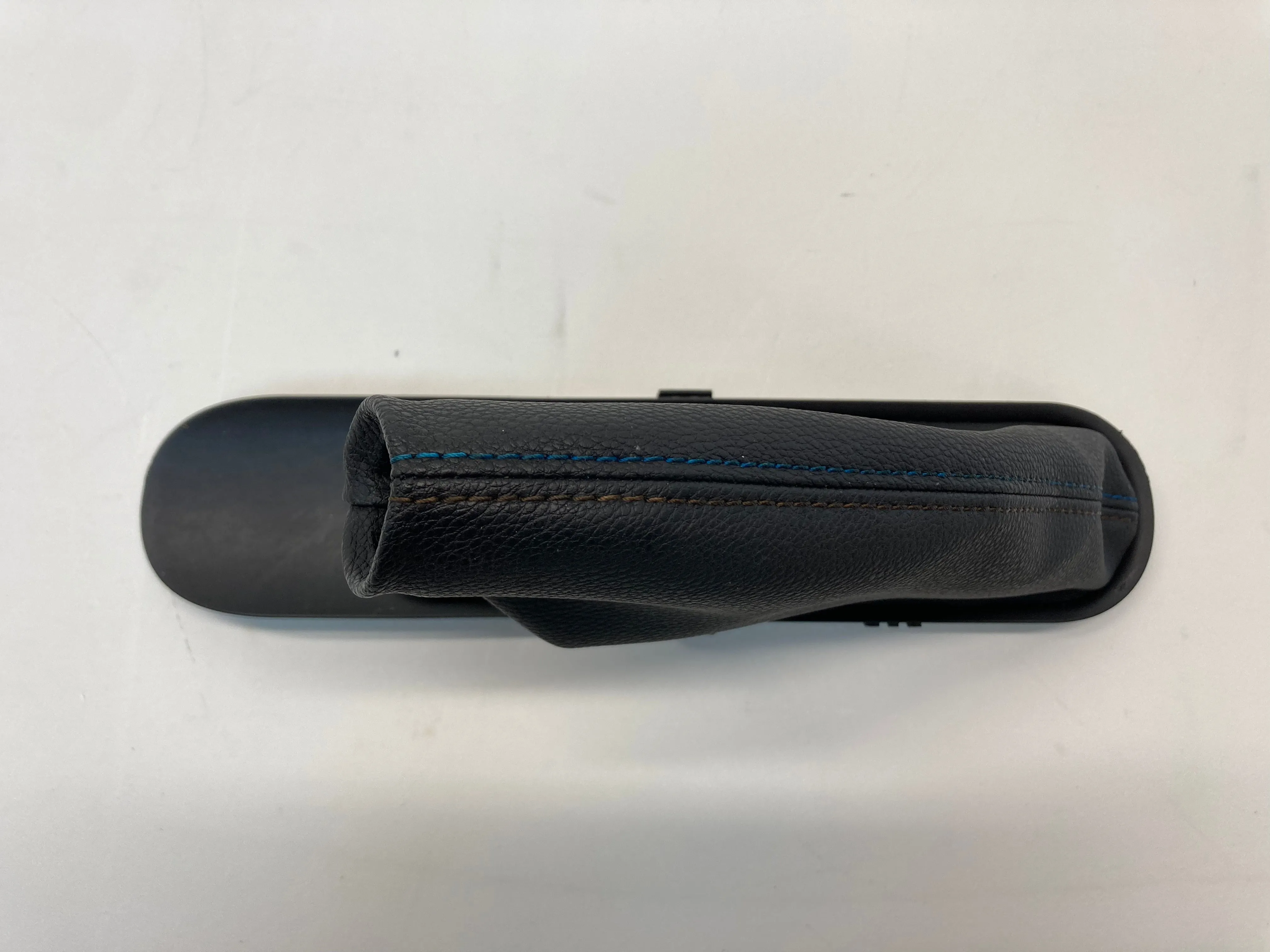 Mini Cooper Bayswater Edition Shift and Brake Boot Black Leather With Blue and Beige Stitching Stitching  Automatic 07-15 R5x 401