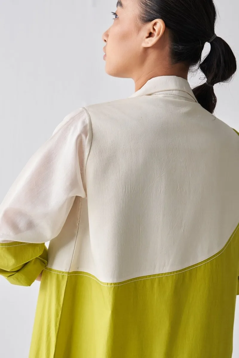 Moon Jacket Co ord - Lime and Ivory