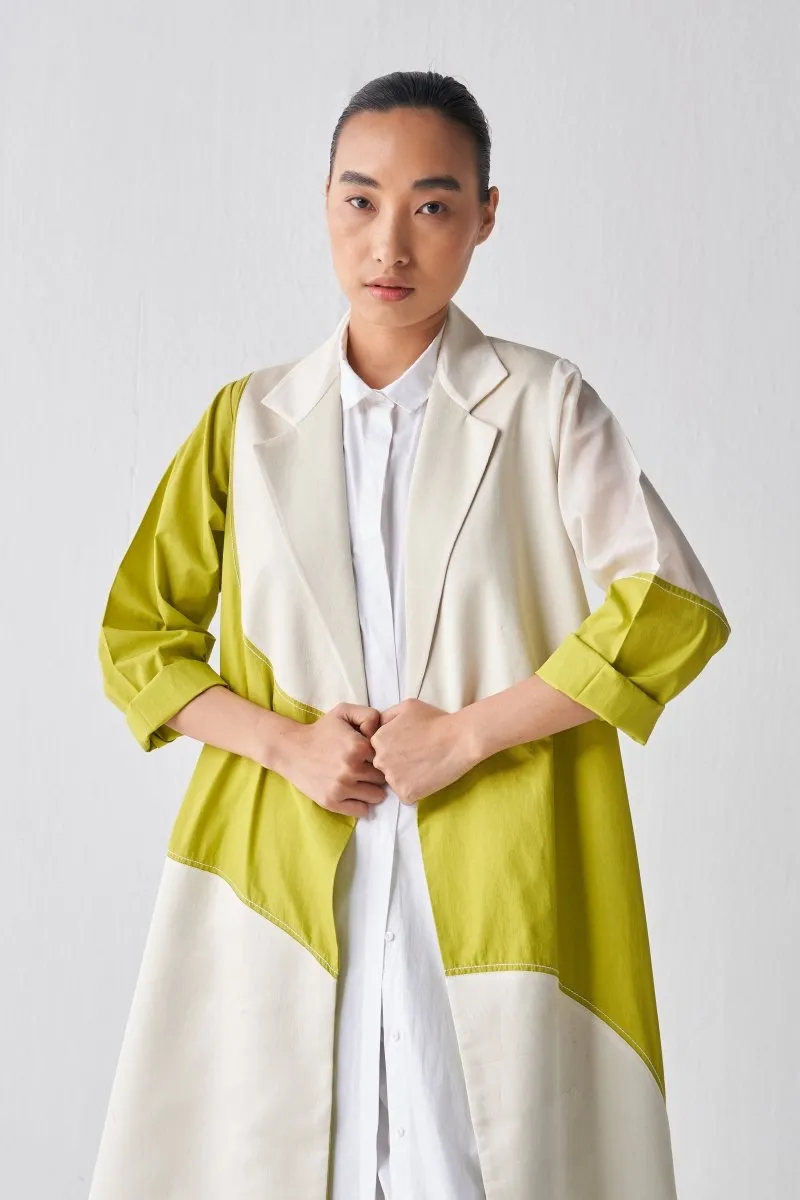 Moon Jacket Co ord - Lime and Ivory