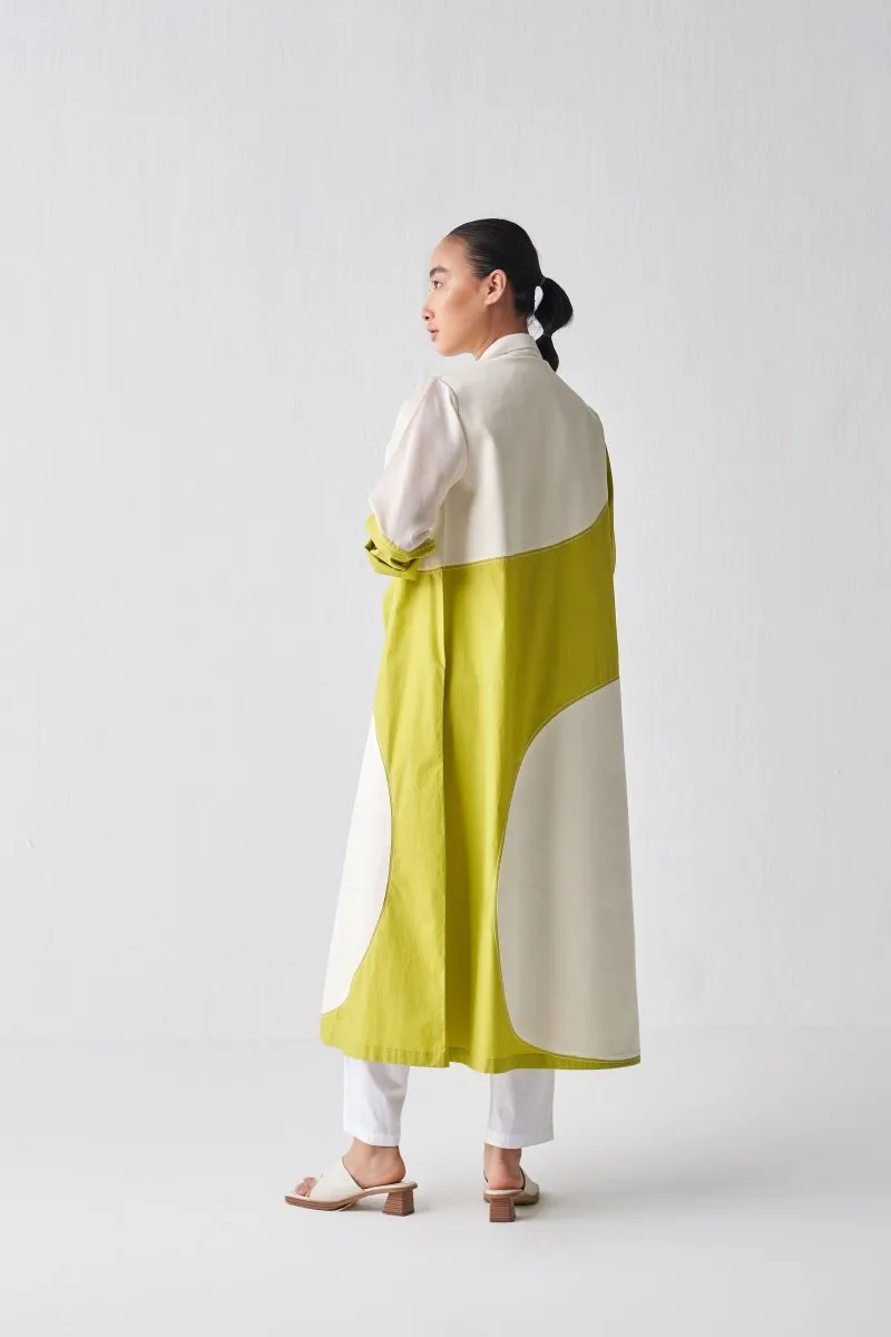 Moon Jacket Co ord - Lime and Ivory