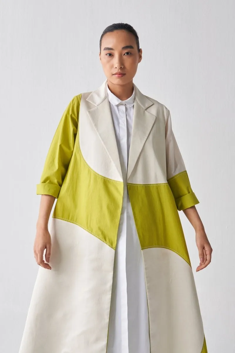 Moon Jacket Co ord - Lime and Ivory