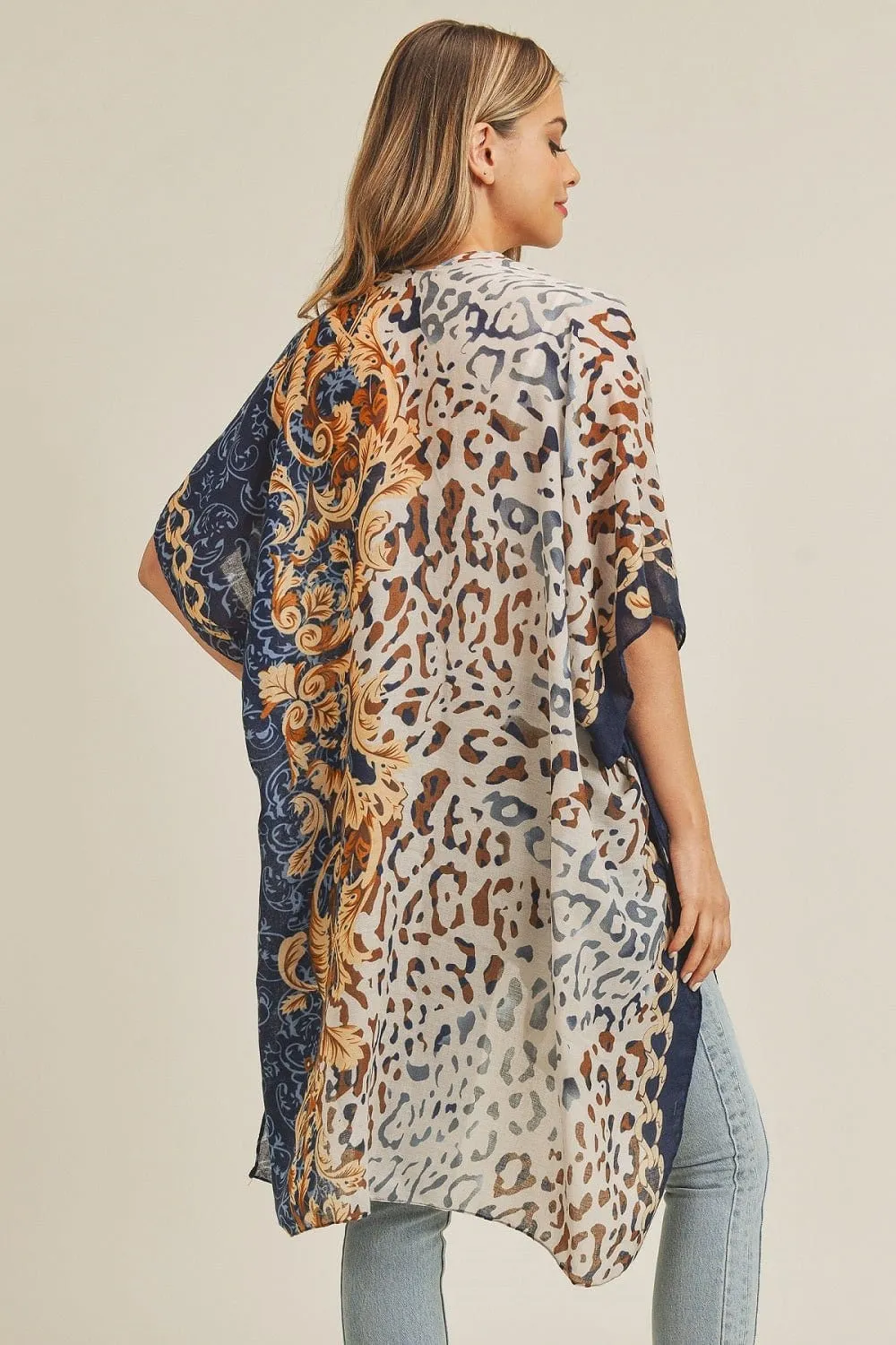 MS0227 Boho Leopard Summer Kimono