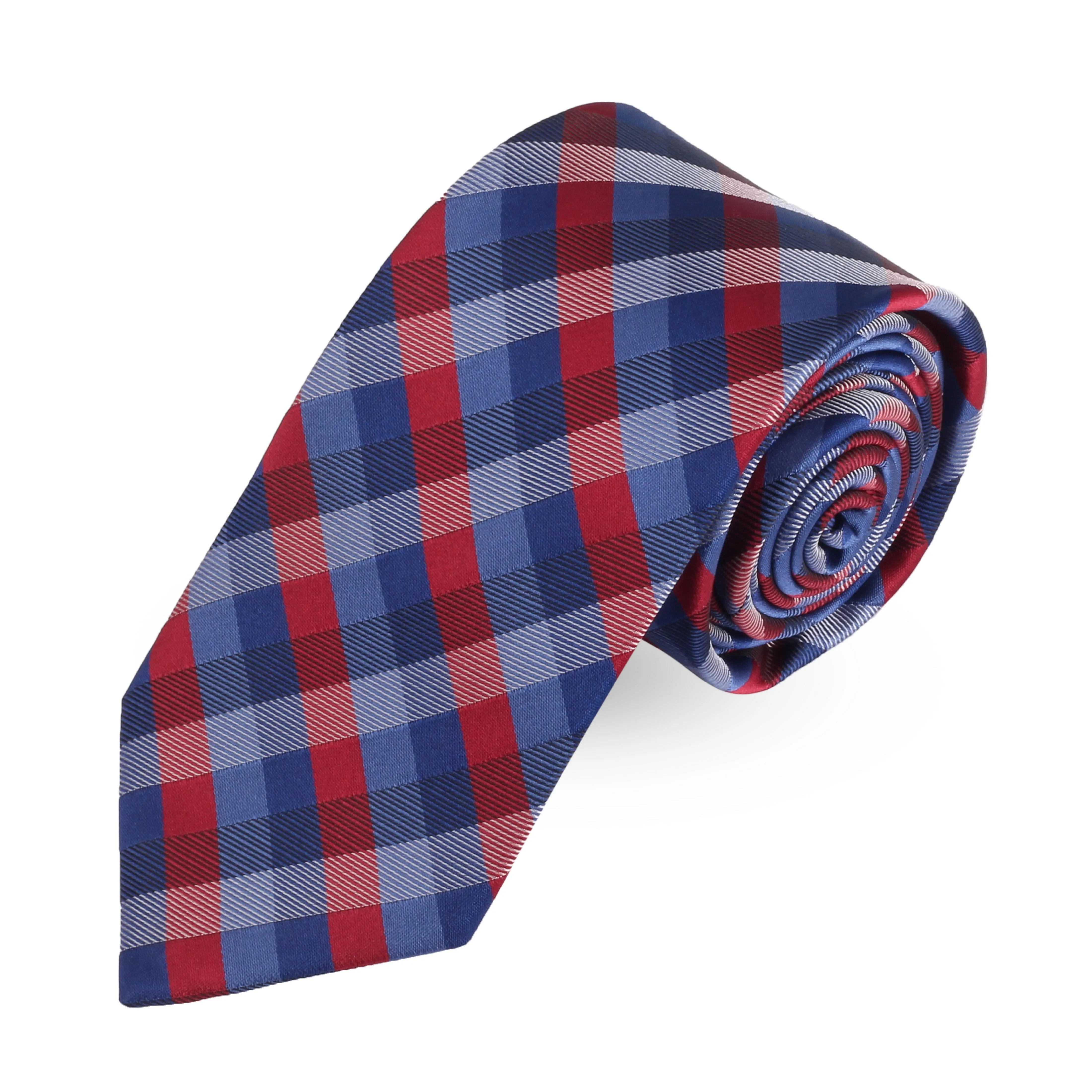 Peluche Moderated Checks Microfiber Necktie For Men