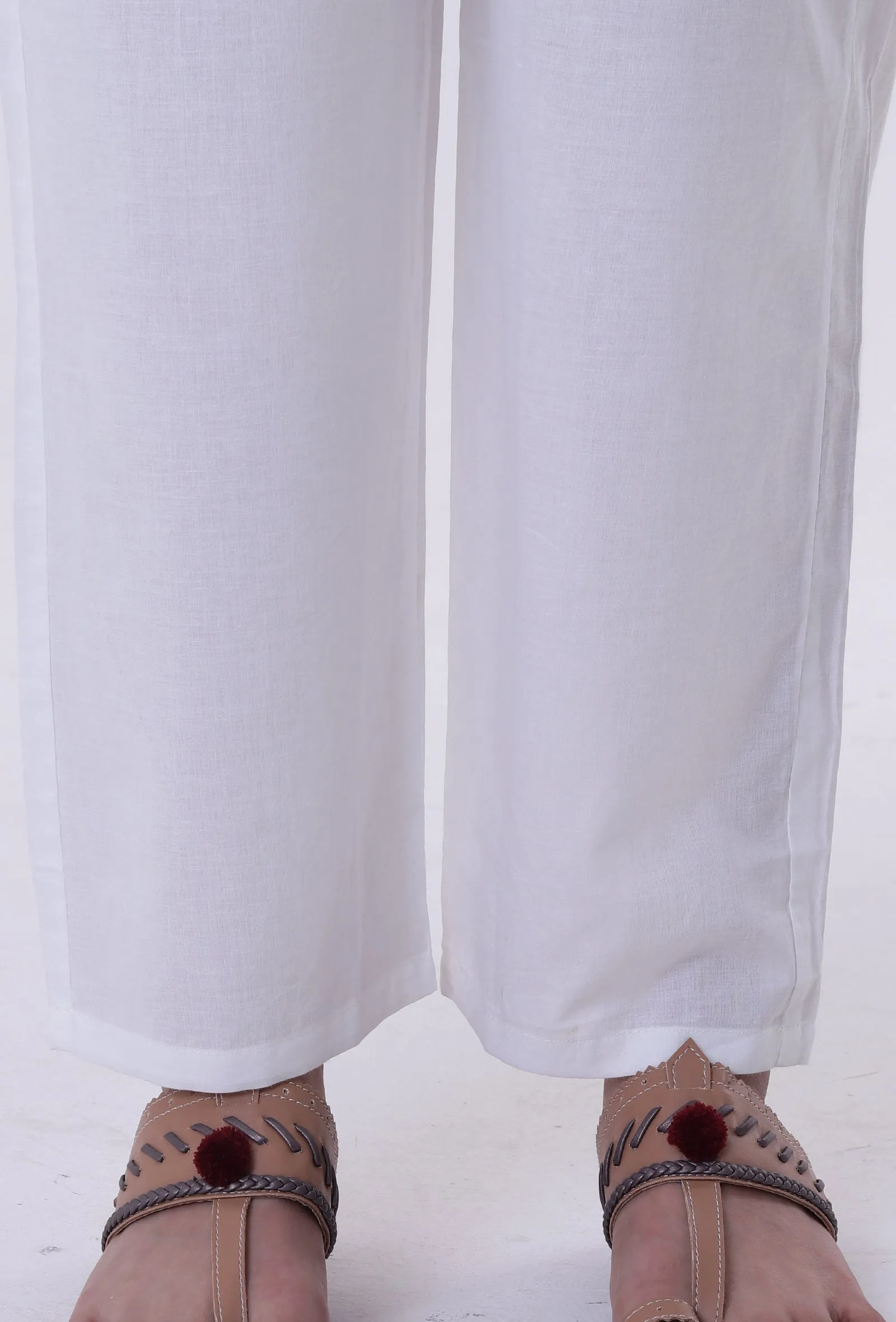 Set Of 2: Yellow & White Cotton Block Printed Kurta & Pant