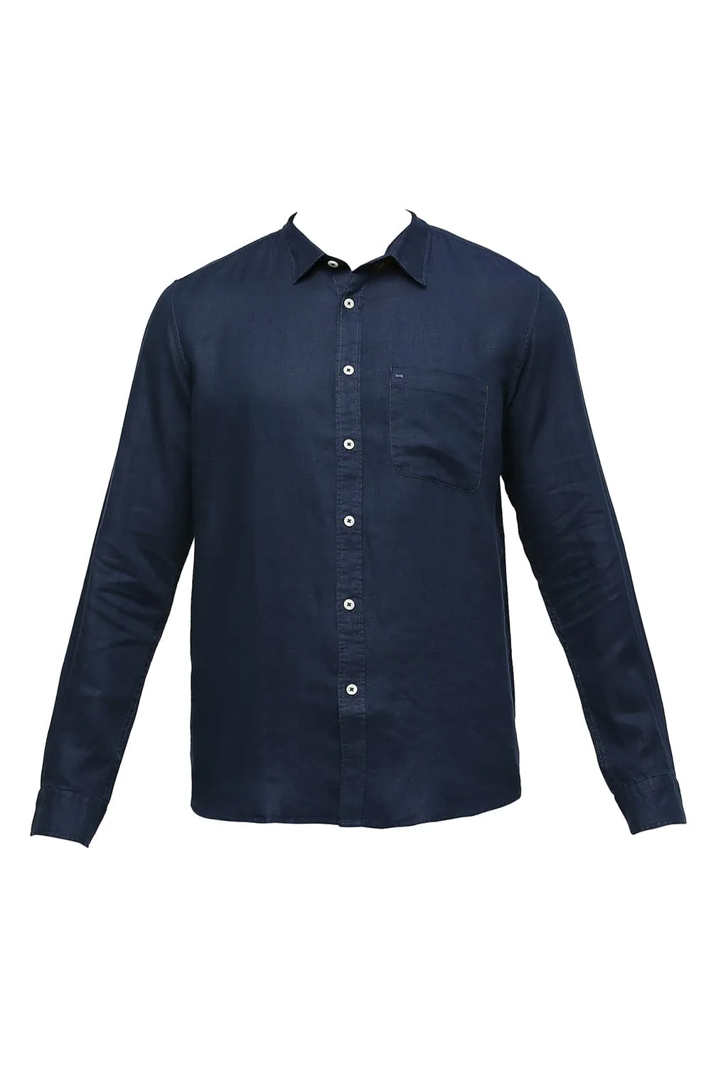 Slim Fit Linen Cotton Checks Shirt