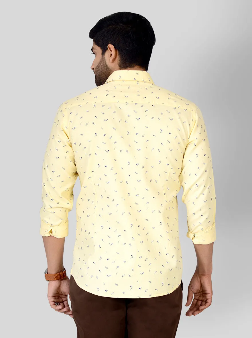 Summer Lime Printed Tailored Fit Casual Shirt | JadeBlue