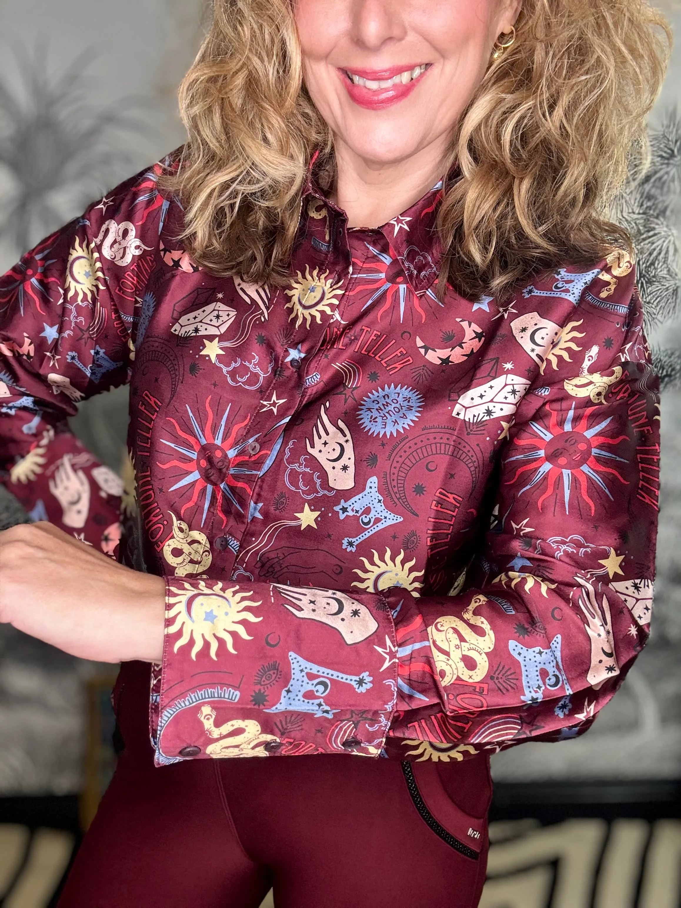 Sylvain Bohemian Malaga Satin Shirt