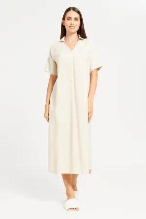 Women Beige Kaftan Dress